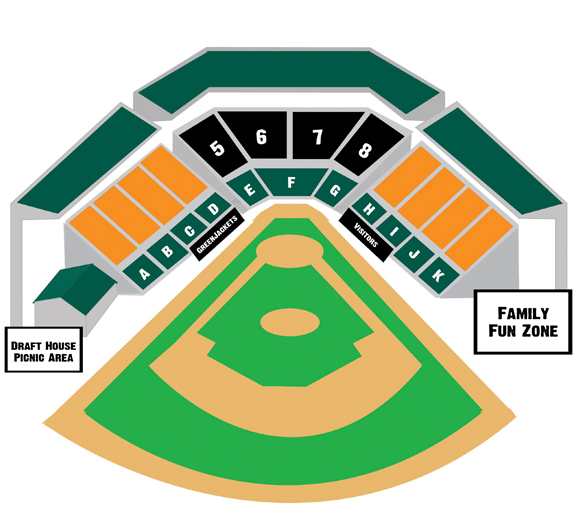 Seating Chart | Augusta GreenJackets Lake Olmstead Stadium
