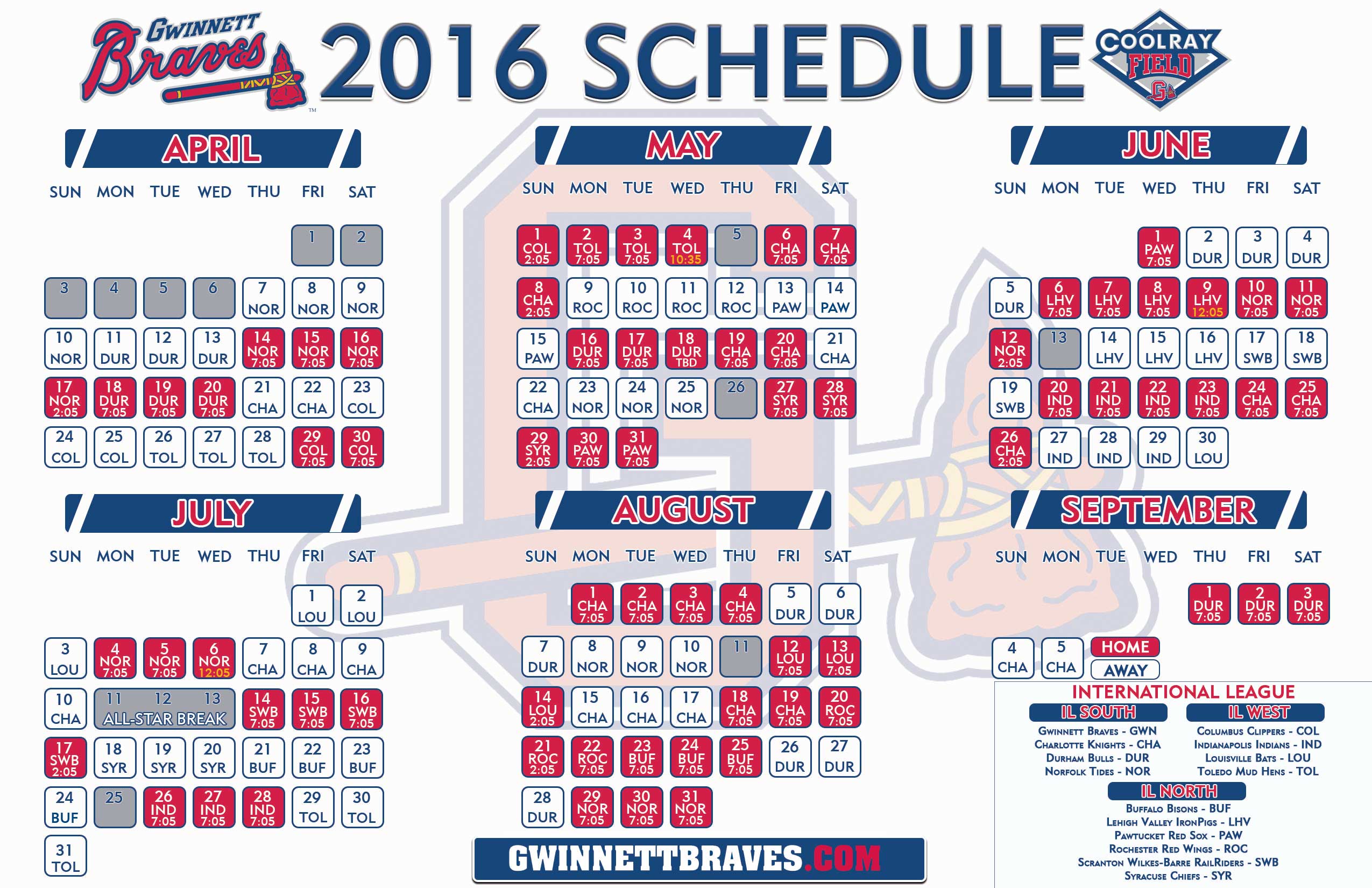 Braves Schedule Printable Customize and Print