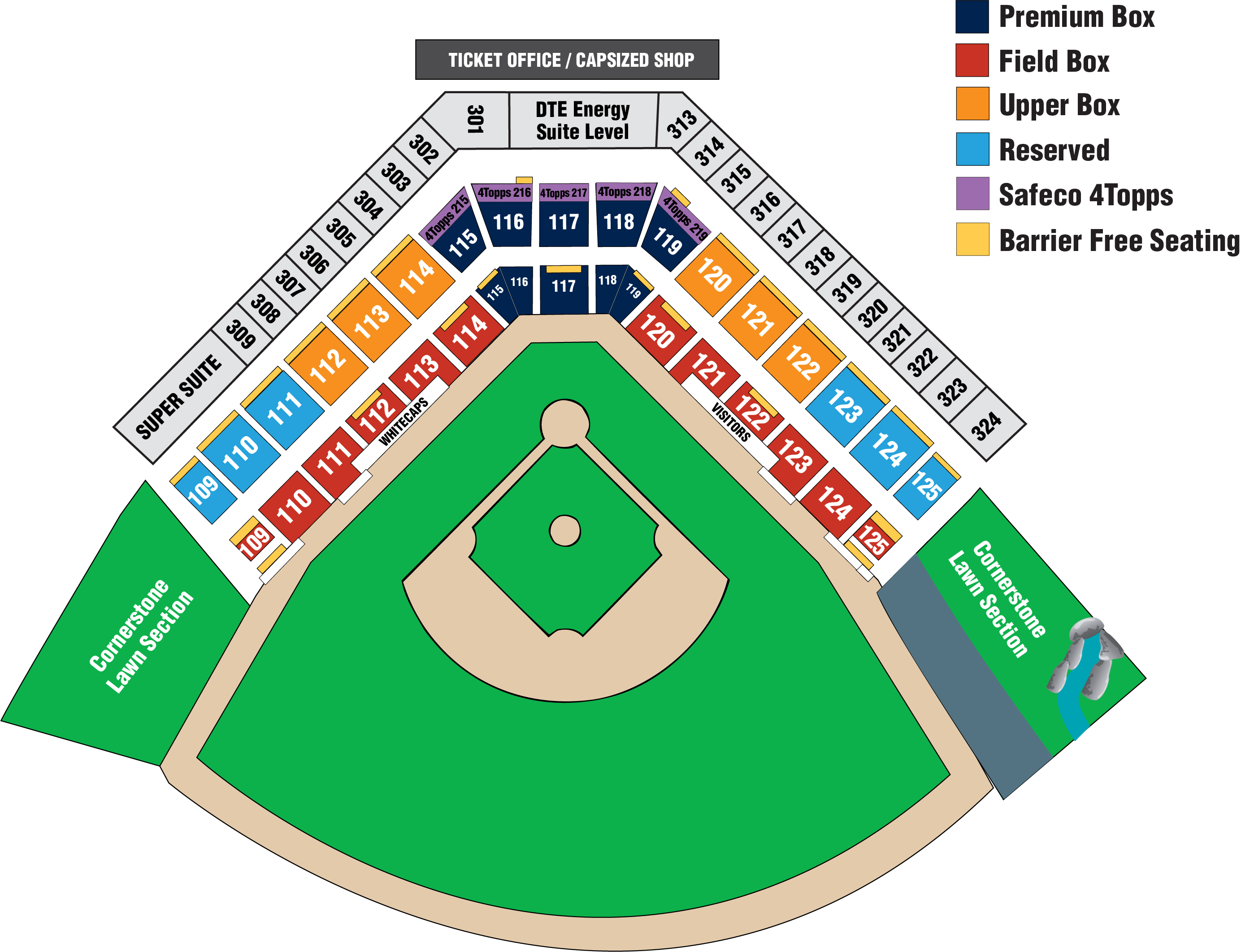 Fort Wayne Tincaps Stadium Seating Chart