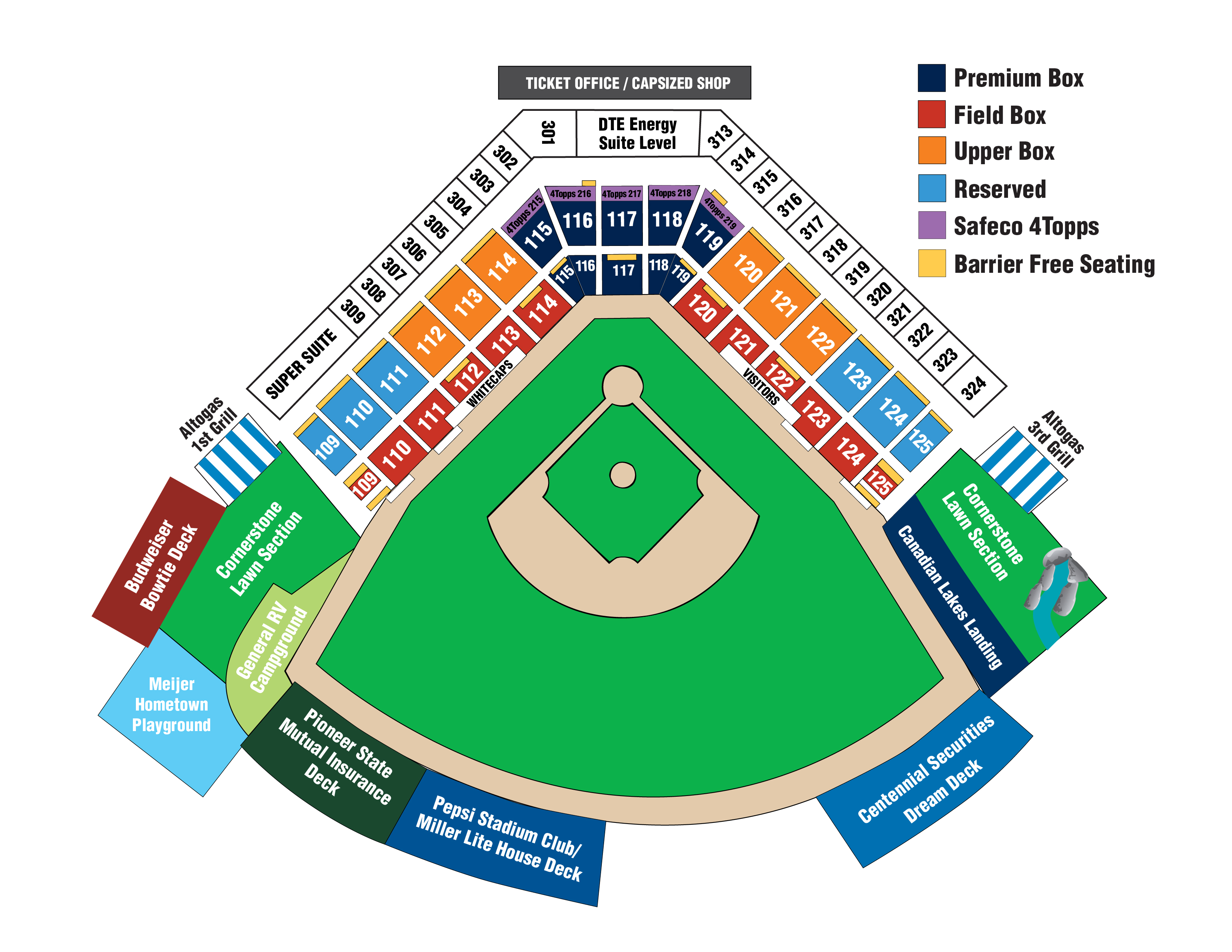 Fort Wayne Tincaps Stadium Seating Chart
