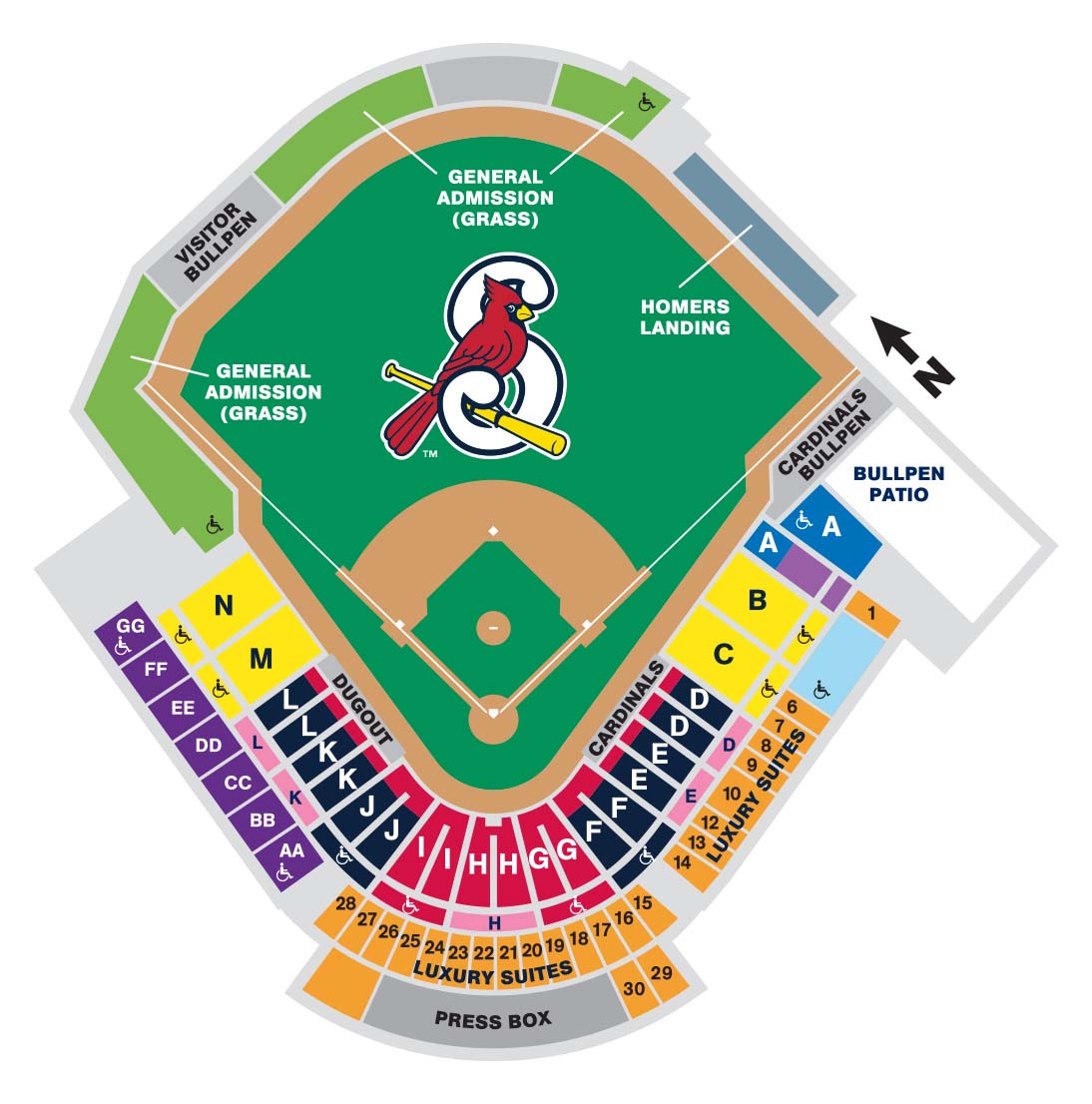 St Louis Cardinals Seating Chart Map